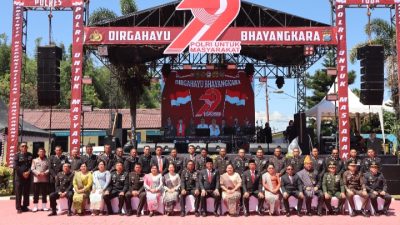 Kasi Pidum Kajari Toba Hadiri Upacara HUT Bhayangkara ke-79 di Polres Toba