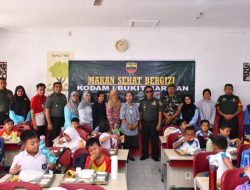 Kodam I/BB Gelar Kegiatan Makan Sehat Bergizi di SD Negeri 064986 Medan