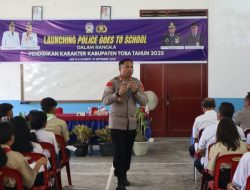 Launching Police Go to School, Kapolres Toba Berikan Pembinaan Karakter ke Siswa SMPN 4 Laguboti