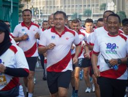 Suasana Jelang Kasad Finish Pada Panglima TNI Run HUT ke-80 TNI