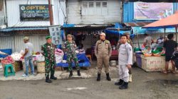 Babinsa Laksanakan Monitoring Penertiban Pasar Balige Bersama Satpol PP dan Dishub