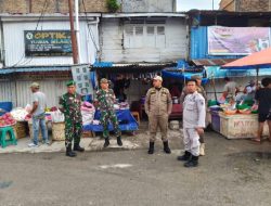 Babinsa Laksanakan Monitoring Penertiban Pasar Balige Bersama Satpol PP dan Dishub
