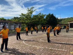Ciptakan Kebugaran Jasmani Dan Rohani Polres Pakpak Bharat Laksanakan Olahraga Pagi.