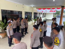 Cuaca Hujan Apel Pagi Tetap Di Laksanakan Di Depan Ruangan Masing-Masing Ini Atensi Kapolres Pakpak Bharat