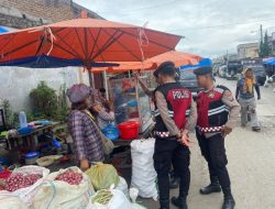 Sat Samapta Polres Humbahas Gelar Patroli Perintis Presisi di Pasar Tumpah Lintongnihuta