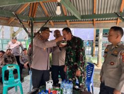 Polres Samosir Rayakan HUT TNI ke 80 Di Makoramil 03 Pangururan
