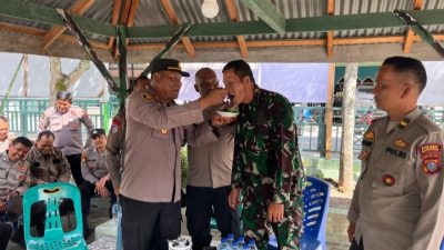 Polres Samosir Rayakan HUT TNI ke 80 Di Makoramil 03 Pangururan