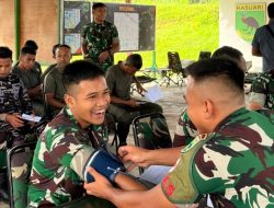 Brigif 26/GP dan Korum Yonif 763/SBA Gelar Donor Darah Sambut HUT TNI ke-80