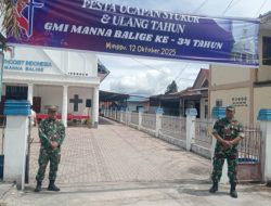 Babinsa Berikan Rasa Aman dan Nyaman Bagi Jemaat Saat Beribadah Minggu di Gereja