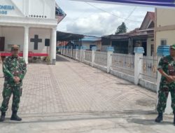 Babinsa Laksanakan Pengamanan Ibadah Mingguan di Gereja GMI Hinalang Balige