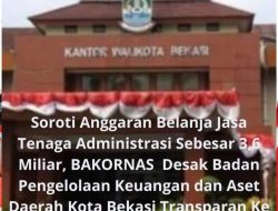 Soroti Anggaran Belanja Jasa Tenaga Administrasi Sebesar 3,6 Miliar, BAKORNAS Desak BPKAD Kota Bekasi Transparan Ke Publik