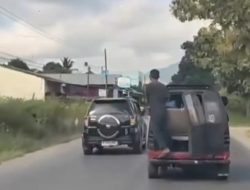 Viral di Medsos Ugal-ugalan di Jalan, Sopir Berhasil Diamankan Satlantas Polres Toba 