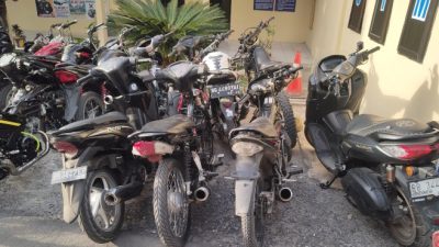 Satlantas Polres Toba Kembali Berhasil Amankan 11 Sepeda Motor Knalpot Racing 