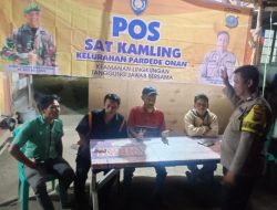 Bhabinkamtibmas Polsek Balige Ajak Warga Untuk Tingkatkan Kembali Ronda Malam 