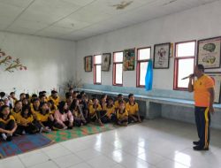 Siswa/i SMP N 4 Kerajaan Antusias Dengarkan Sosialisasi SMA Kemala Taruna Bhayangkara Dari Kapolsek Sukaramai
