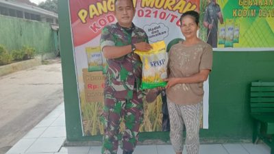 Jaga Stabilitas Harga Bahan Pokok, Koramil 17/Balige Kembali Gelar Pangan Murah