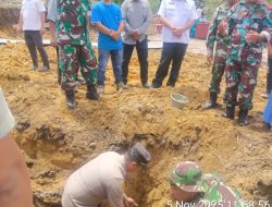 Kapolsek Sukaramai Dan Bhabinkamtibmas Hadiri Peletakan Batu Pertama Koperasi Merah Putih