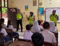 Sat Lantas Polres Sibolga Gelar Police Goes To School Di SMPN 2 Sibolga Dalam Rangka Operasi Zebra Toba 2025