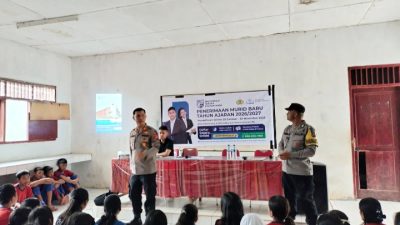 Kapolsek Balige Sosialisasi Penerimaan Siswa SMA Kemala Taruna Bhayangkara di SMPN 2 Balige