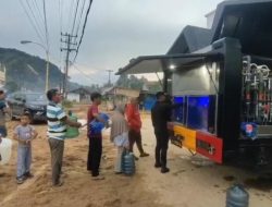 Water Treatment Sat Brimob Polda Sumut Jadi Penyelamat Krisis Air Bersih Pasca Banjir Tapanuli Tengah