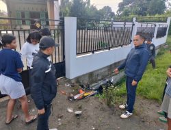 Polres Toba Respon Cepat Tangani Laka Tunggal, Pemotor Tak Sadarkan Diri Masuk Selokan