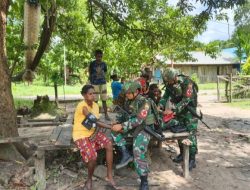 Satgas Yonif 123/Rajawali Gelar Layanan Kesehatan (Yankes) di Beberapa Pos di Wilayah Papua