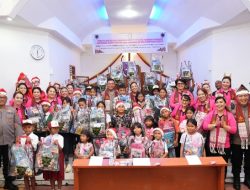 Natal Berbagi, Polda Sumut-Bhayangkari Salurkan Bingkisan dan Trauma Healing Bagi Anak