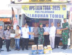 Kapolres Samosir Bersama Forkopimda Monitoring Pos Pelayanan Operasi Lilin Toba 2025
