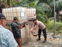 Polres Langkat Salurkan Bantuan Sumur Bor untuk Warga Bukit Jengkol Pangkalan Susu