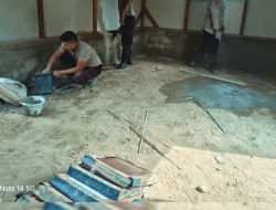 Gotong Royong yang Menguatkan, Brimob dan Warga Bangun Rumah Korban Banjir di Tapsel