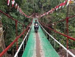 Kodim 0209/LB Rampungkan Rehabilitasi Jembatan Gantung di Desa Halimbe Labura