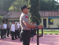 Kapolres Toba Pimpin Apel Pagi Jam Pimpinan