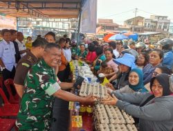 Danramil 22/Tarutung Hadiri Pembukaan Gerakan Pangan Murah dan Sidak ke Pasar Tradisional 