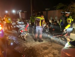Sat Lantas Polres Humbahas Gerak Cepat Bubarkan Kerumunan Remaja Diduga Balap Liar