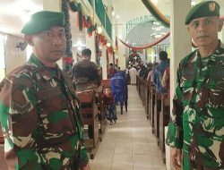 Babinsa Laksanakan Pengamanan Ibadah Mingguan di Gereja HKBP Godung Laguboti