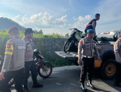 Respon Cepat, 6 Motor Knalpot Brong Berhasil Diamankan Polres Toba dalam Patroli Ramadhan