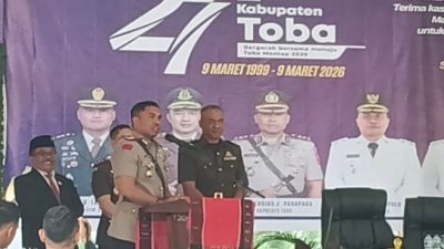 Kapolres Toba Hadiri Pembukaan Lomba di Hari Jadi Kabupaten Toba Ke-27