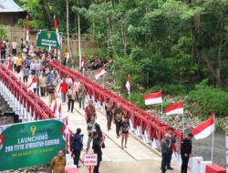 Kasad Resmikan Jembatan Bailey Sifalago Gomo di Kabupaten Nias Selatan Provinsi Sumut