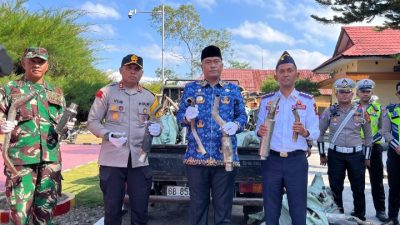 Polres Toba Musnahkan 200 Knalpot Brong, AKBP V.J Parapaga : Leluhur Kita Petani Bukan Pembalap