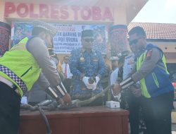 200 Knalpot Brong Dimusnahkan, Bupati Effendi Napitupulu : Ciptakan Rasa Aman dan Ketertiban Masyarakat 