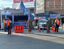 Babinsa Siaga Pengamanan Arus Balik di Pos Pam Laguboti 