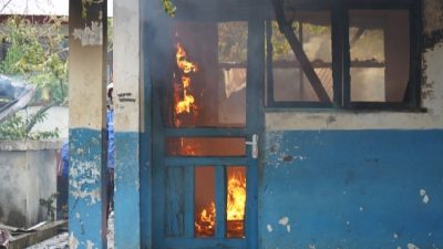 Ruang Kelas SMP Negeri 4 Balige Terbakar
