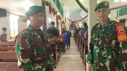 Babinsa Laksanakan Pengamanan Ibadah di Gereja HKBP Tanding Laguboti