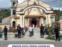 Brimob Siaga Penuh Amankan Ibadah Paskah di Gunungsitoli, Patroli Presisi Jaga Kondusivitas Kota