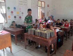 Babinsa Monitoring Penyaluran MBG di Sekolah di Wilayah Binaan
