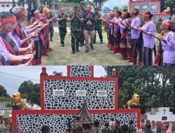 Dandim 0210/TU Dampingi Danrem 023/KS Launching Sumur Bor dan Kunjungi Tugu Simanjuntak di Desa Hutabulumejan 