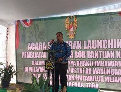 Sekda Toba Hadiri Launching Sumur Bor di Desa Parsuratan, Program TNI AD Manunggal Air