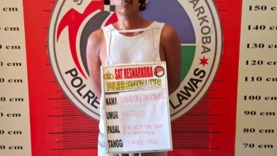 Satresnarkoba Polres Palas Tangkap Seorang Pengedar dengan Barang Bukti Sabu