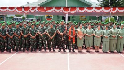 Dekat dengan Bawahannya, Danrem 023/KS Bersama Ketua Persit KCK Koorcab Rem 023 Kunker ke Kodim 0210/TU