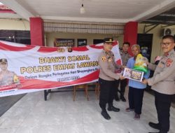 Giat Bakti Sosial Kanit Binmas Dipimpin oleh Kapolsek Tebing Tinggi Polres Empat Lawang